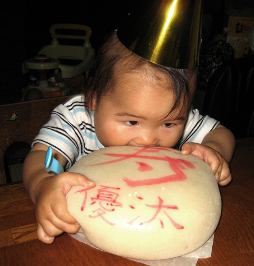 一升餅でお祝いされたカワイイお写真（１）